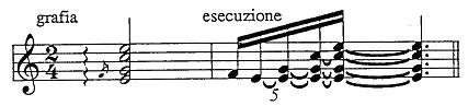 Acciaccatura with arpeggio