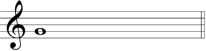chiave di sol sulla seconda linea