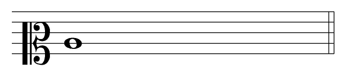 chiave di do sulla seconda linea