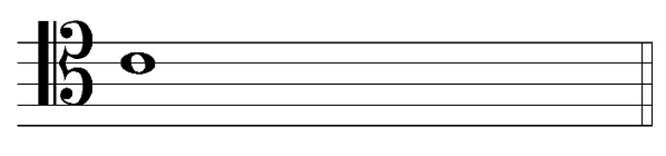 chiave di do sulla quarta linea