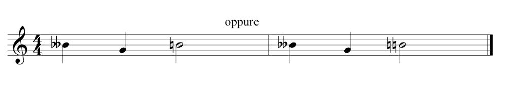 esempèio con doppie alterazioni