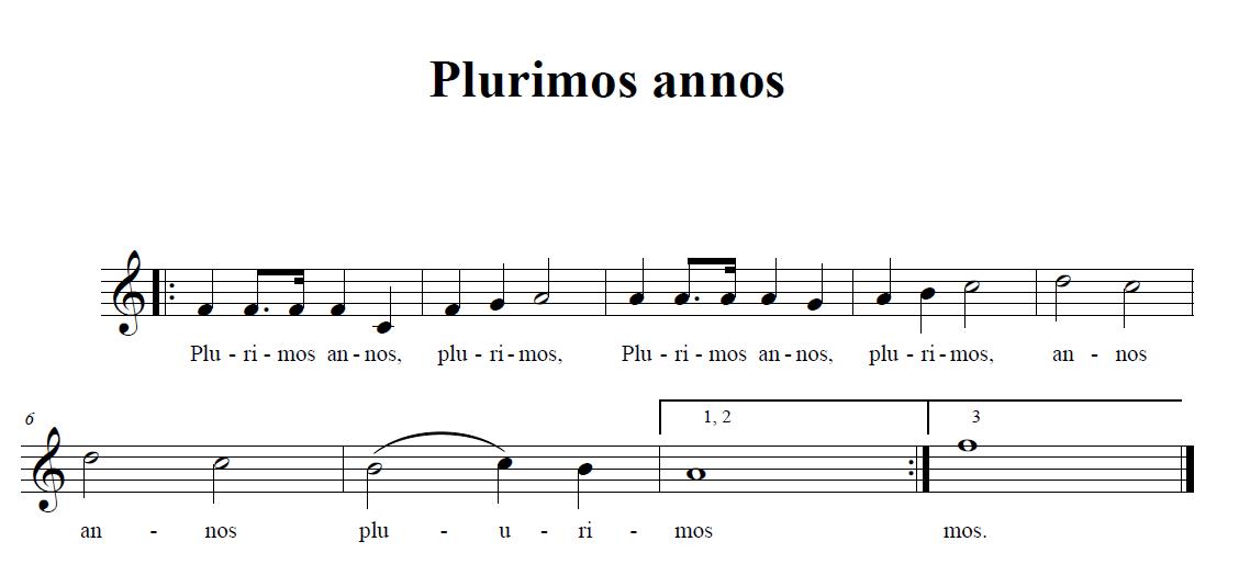 plurimos annos example